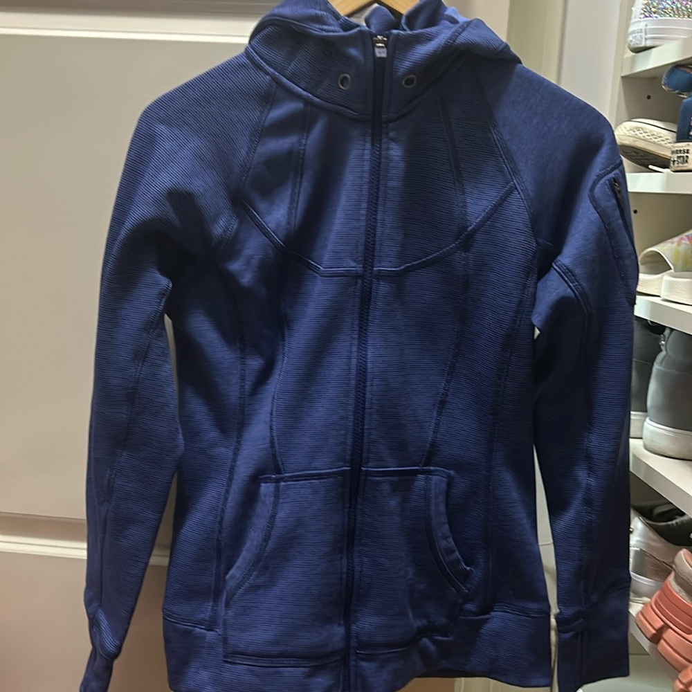 Athleta medium blue zip up sweatshirt